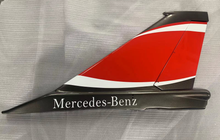 Boomerang J10 Vertical Fin with hatche, control horn, pushrod and linkages - Red - Boomerang RC Jets