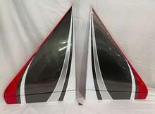 Boomerang J10 Wing set to include hatches, pushrods, control horns and linkages - Black - Boomerang RC Jets