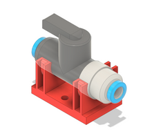 Festo 6mm Ball Valve Mount- Black - Boomerang RC Jets