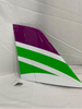 Boomerang Atom Vertical Fin with hatch, control horn, pushrod and linkages - Green White Purple - Boomerang RC Jets