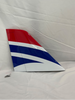 Boomerang Atom Vertical Fin with hatch, control horn, pushrod and linkages - Red White Blue - Boomerang RC Jets