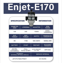 ENJET Power E170 Turbine - Boomerang RC Jets