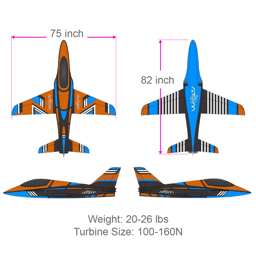 Boomerang ATOM - Orange Blue– Boomerang RC Jets
