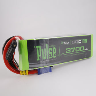 Pulse 3700mah 50C 14.8V 4S P-Tech Lipo Battery - EC5 Connector - Boomerang RC Jets