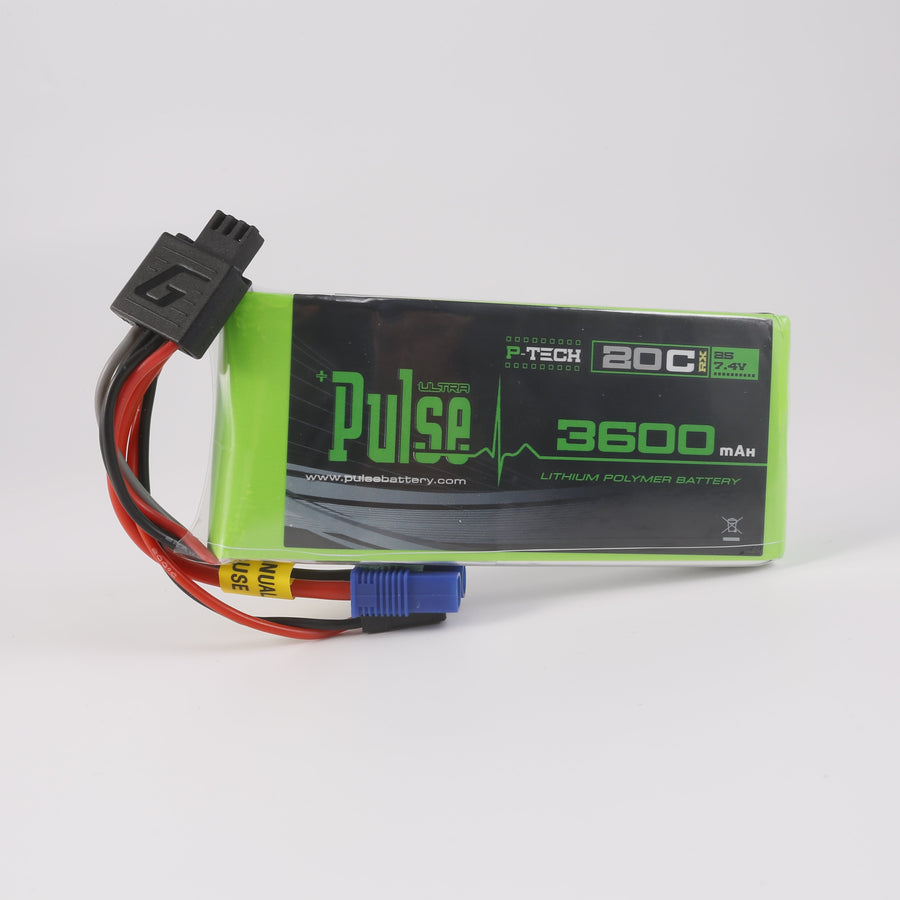 SUPER PULSER Ⅱ CFI 9080 PULSE 2S 3600mAh 20C 7.4V RX P-Tech Lipo Battery– Boomerang RC Jets