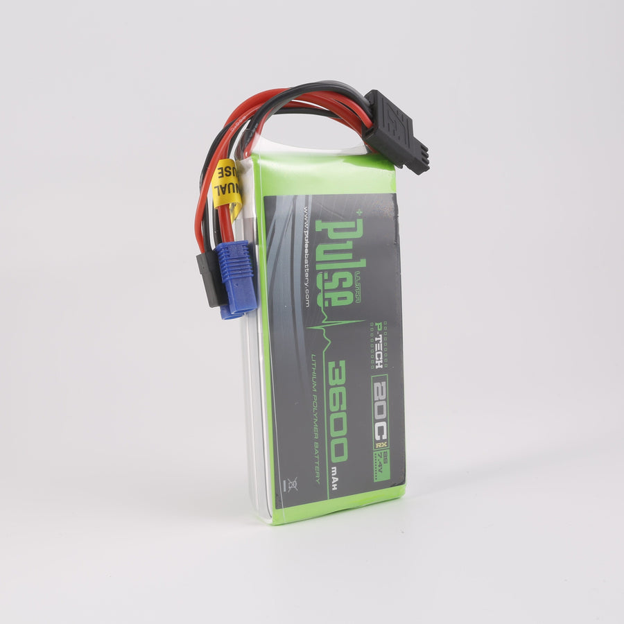 SUPER PULSER Ⅱ CFI 9080 PULSE 2S 3600mAh 20C 7.4V RX P-Tech Lipo Battery– Boomerang RC Jets