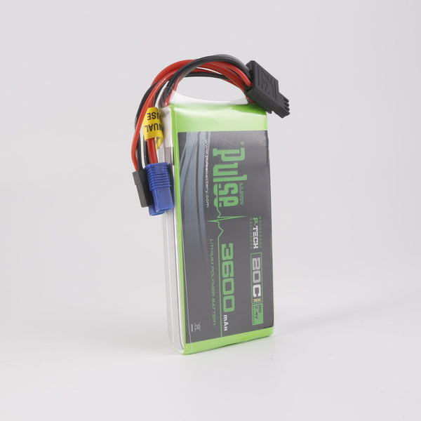 SUPER PULSER Ⅱ CFI 9080 PULSE 2S 3600mAh 20C 7.4V RX P-Tech Lipo Battery– Boomerang RC Jets