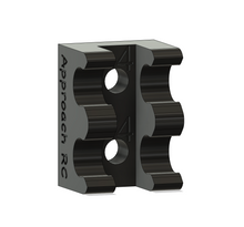 Fuel Line Holders Double 4+6mm Pkg 5- Black - Boomerang RC Jets