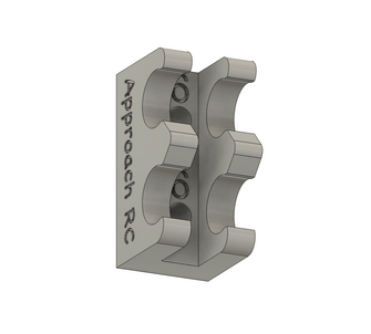 Fuel Line Holders Double 4mm Pkg 5- Black