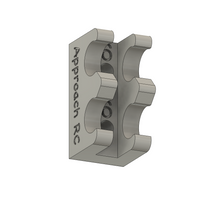 Fuel Line Holders Double 6mm Pkg 5- Black - Boomerang RC Jets