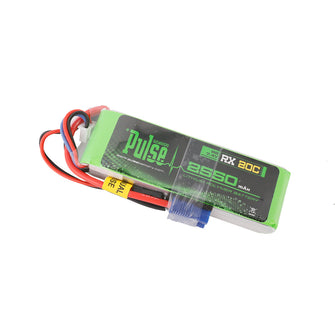PULSE 2S 2550mAh 20C 7.4V RX LiPo Battery - HeliDirect