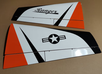 Boomerang Ranger Wing Set - Orange/White - Boomerang RC Jets