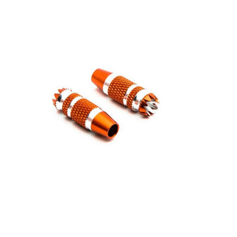 Spektrum Radio TX Spektrum Gimbal Stick Ends 24mm Orange With Silver (2) - DX6G2 / DX7G2