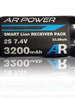 AR POWER 3200mAh (2x1 cell) Pack With Self Balancing Circuit - HeliDirect