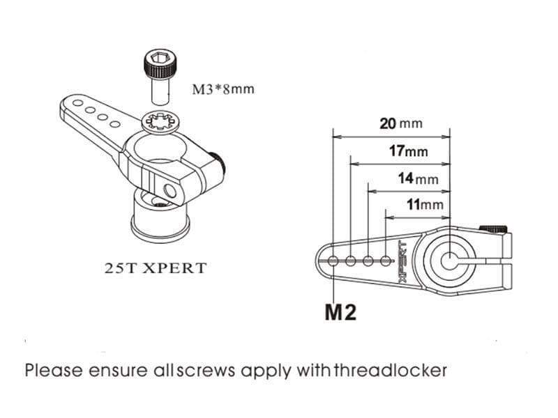 Xpert Servo Horn (25T) | Boomerang RC Jets
