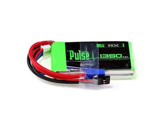 PULSE 1350mAh 15C 7.4V 2S Receiver LiPo Battery - EC3 Connector - HeliDirect